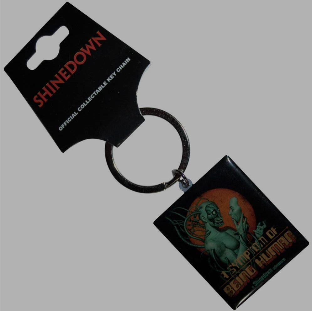 Official Licensed Shinedown 'A Symptom Of Being Human' Keychain - Metal Front Design