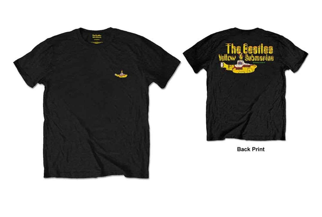 The Beatles - Nothing Is Real (Yellow Submarine 1968) Front & Back T-Shirt Black (Official Licensed)